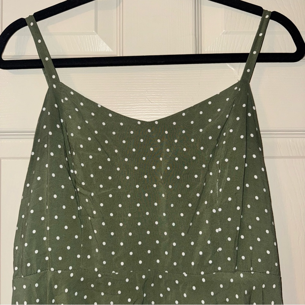 Green with White Polka Dot Dress